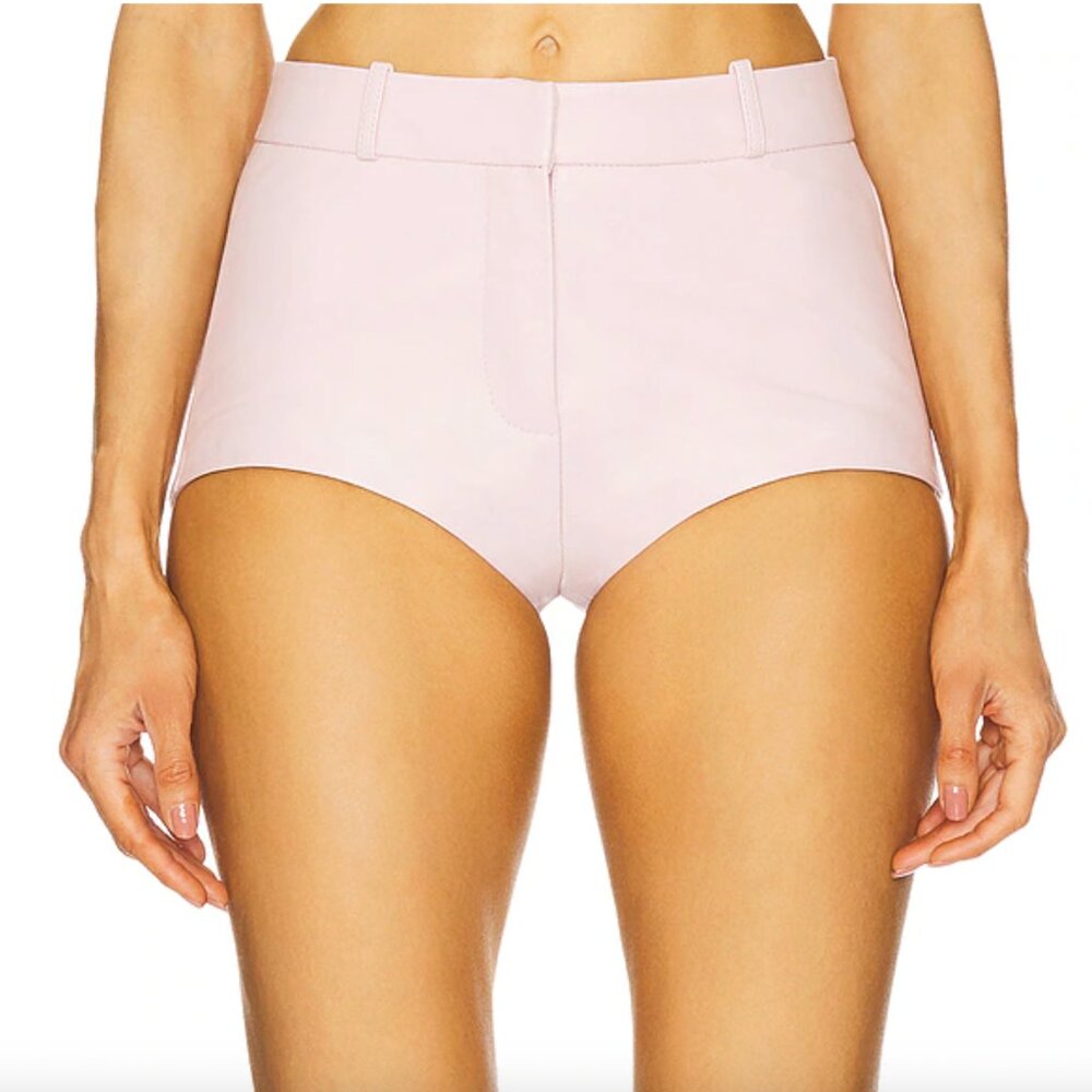 LAMARQUE Annaise Hot Short in Ballerina Light Pink Leather Micro Mini Booty